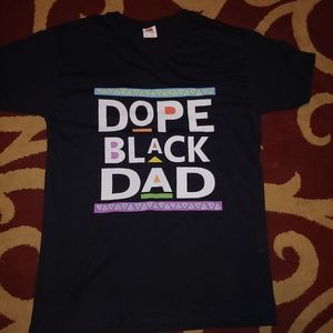 Dope black dad graphic t-shirt medium